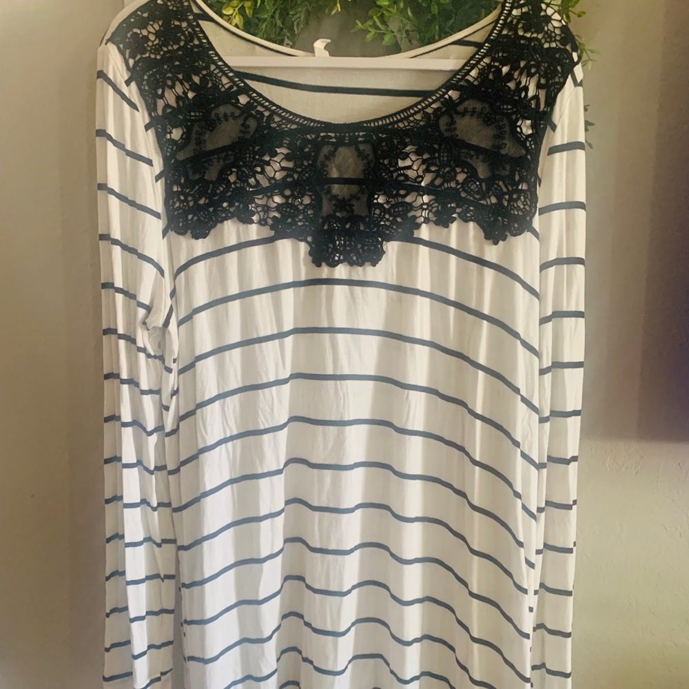 Pinkblush striped tunic top bnwot size 2xl